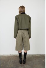 Moon River Daniella Button Down Jacket with Scarf