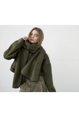 Moon River Daniella Button Down Jacket with Scarf