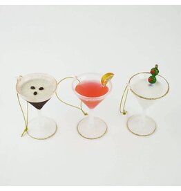 8 Oak Lane Martini Glass Ornament Set