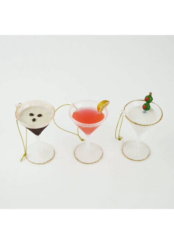 8 Oak Lane Martini Glass Ornament Set