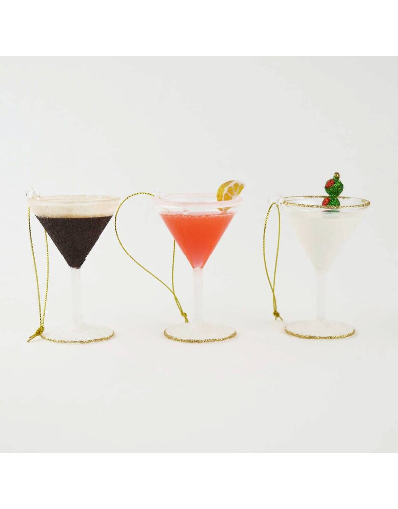 8 Oak Lane Martini Glass Ornament Set