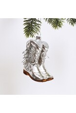 8 Oak Lane Cowboy Boot Boxed Glass Ornament