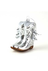 8 Oak Lane Cowboy Boot Boxed Glass Ornament