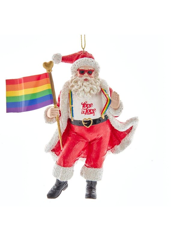 Kurt S. Adler Pride Santa Ornament
