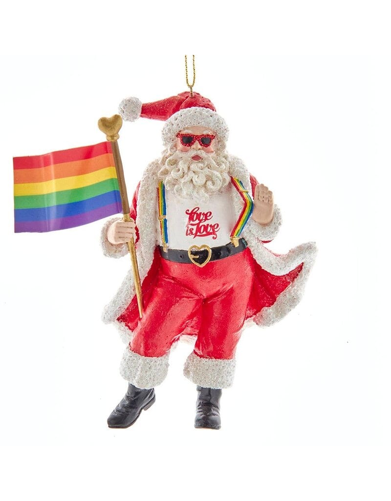 Kurt S. Adler Pride Santa Ornament