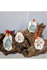 Gingerbread Oyster Shell Ornament