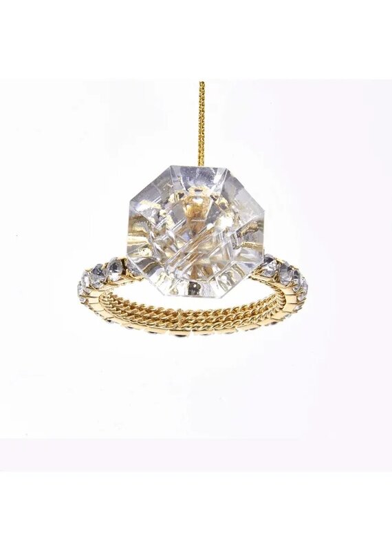 Kurt S. Adler Shiny Diamond Ring Ornament