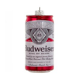Kurt S. Adler Glass Budweiser Can Ornament in Box