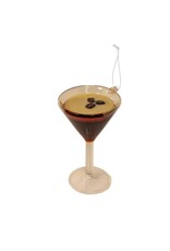 Kurt S. Adler Glass Espresso Martini Ornament