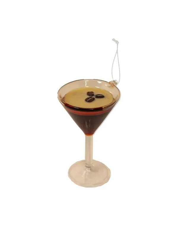 Kurt S. Adler Glass Espresso Martini Ornament