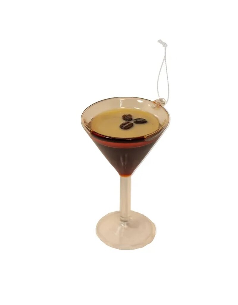 Kurt S. Adler Glass Espresso Martini Ornament