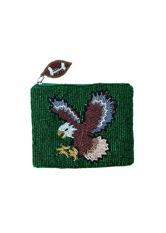 Philadelphia Eagles Oversized Beaded Pouch