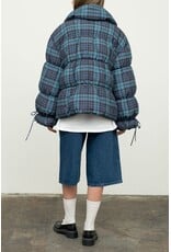 Moon River Plaid Puffer Jacket