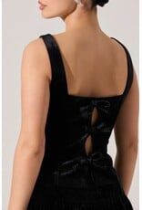 ASTR Jinnie Velvet Boat Neck Top