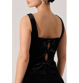 ASTR Jinnie Velvet Boat Neck Top