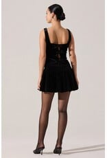 ASTR Jinnie Velvet Boat Neck Top