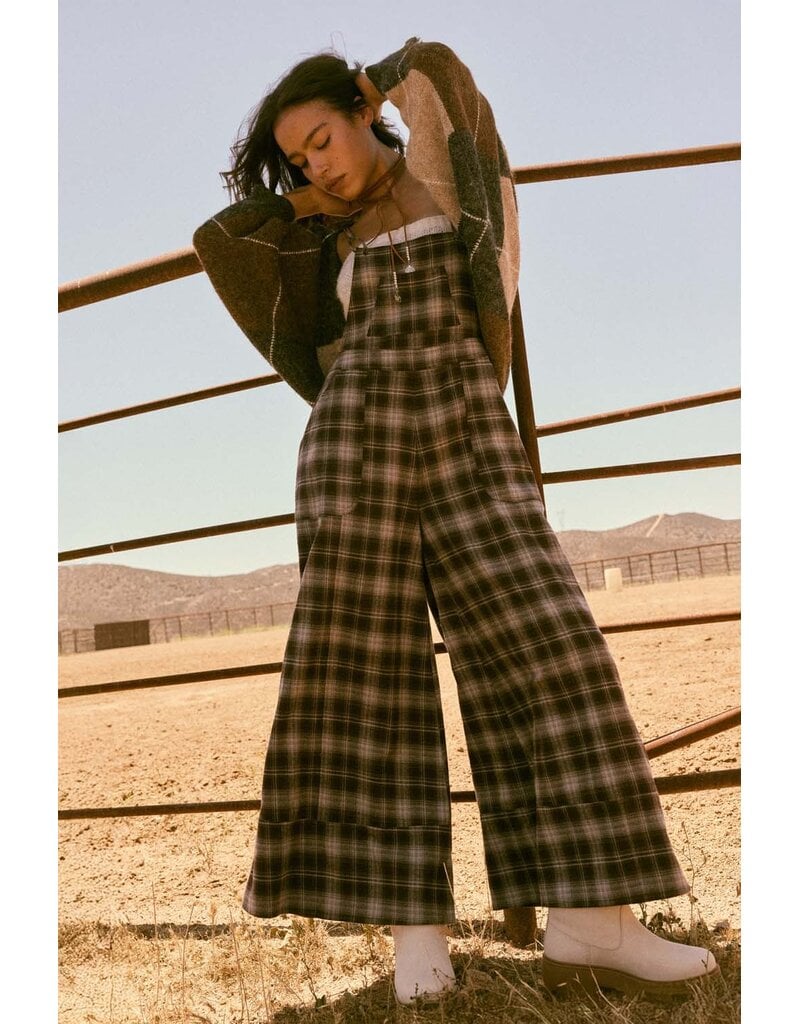 Penelope Flannel Wide Leg Jumpsuit