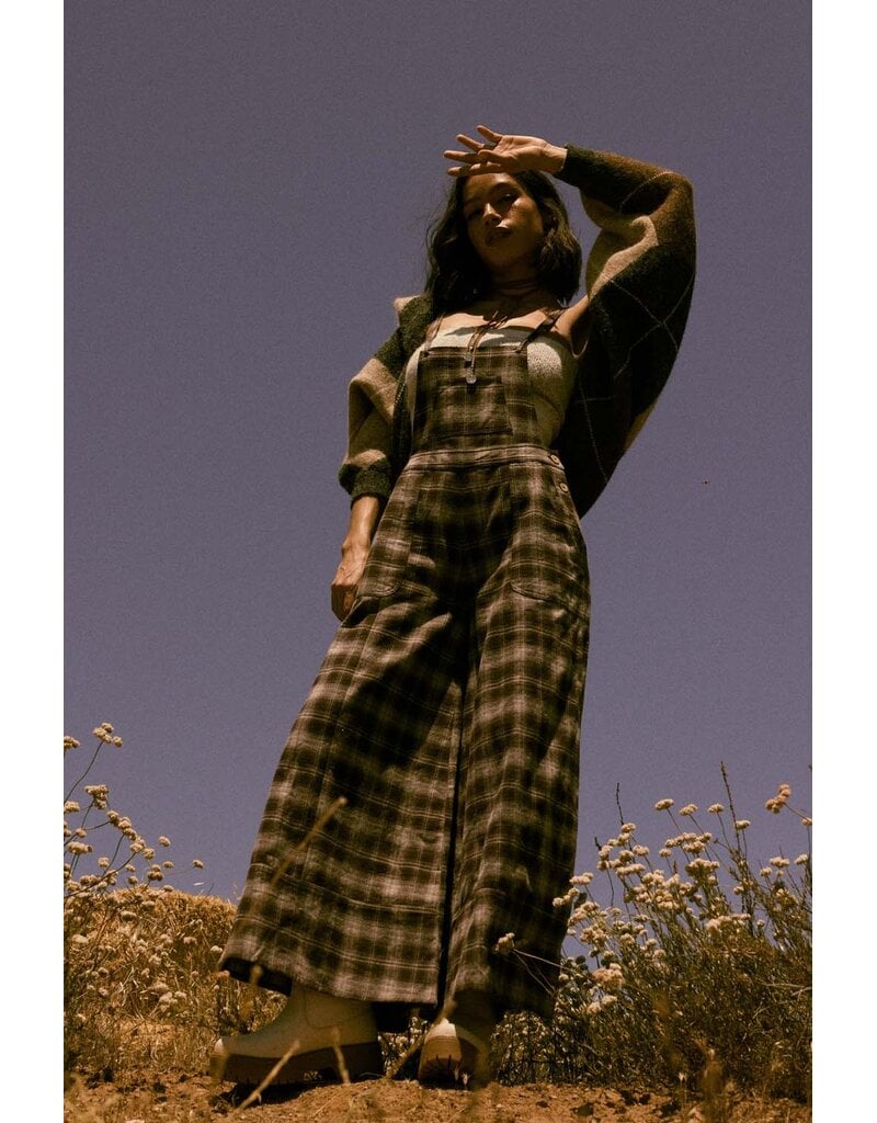 Penelope Flannel Wide Leg Jumpsuit