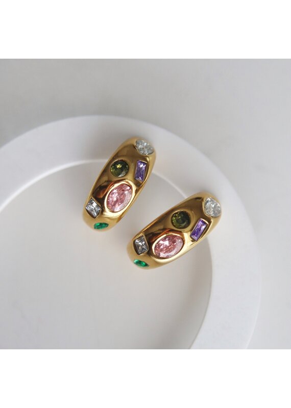 Jessa Jewelry Mosaic Hoops