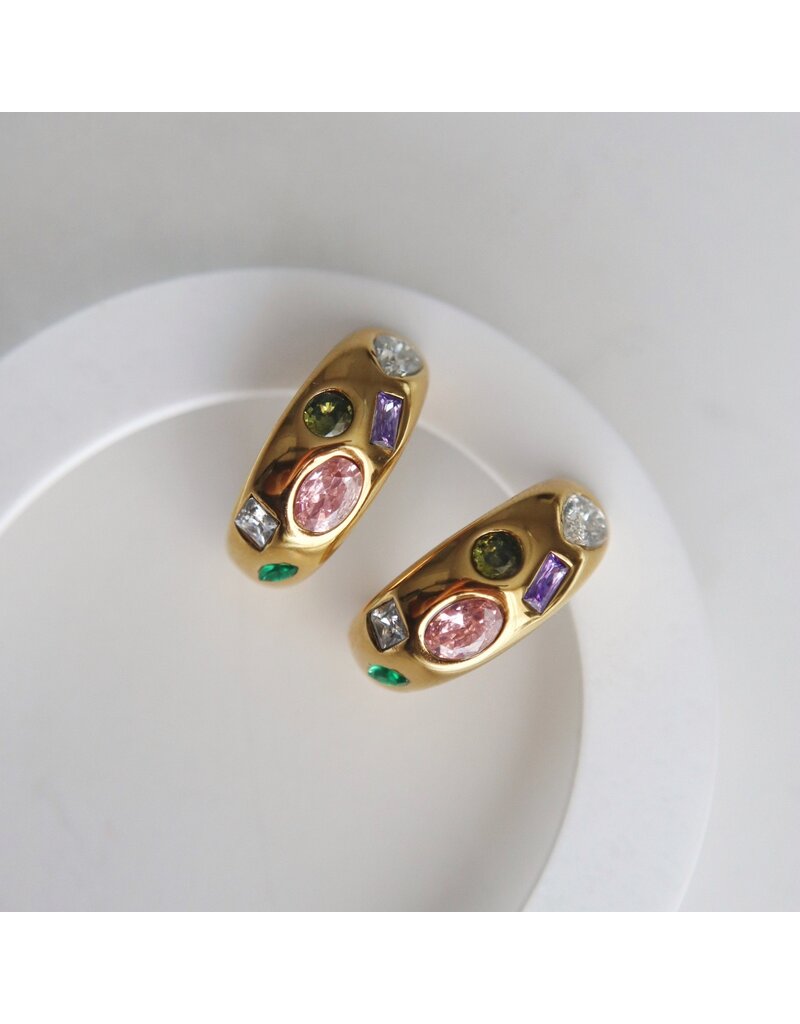 Jessa Jewelry Mosaic Hoops