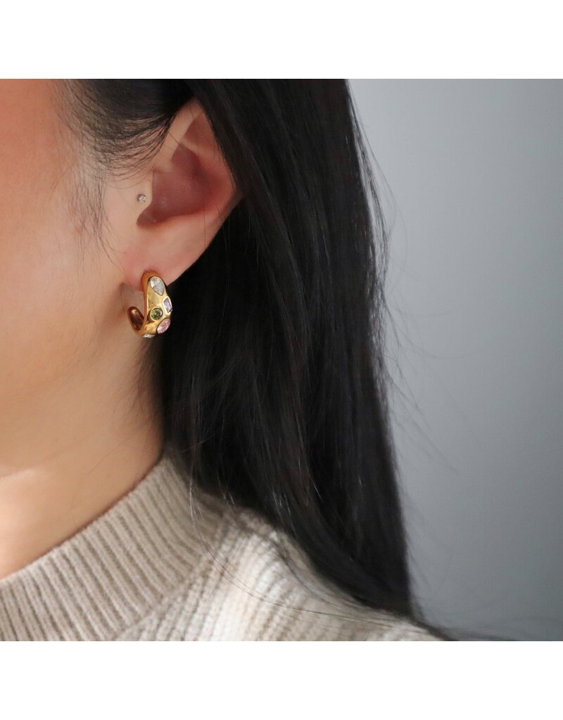 Jessa Jewelry Mosaic Hoops