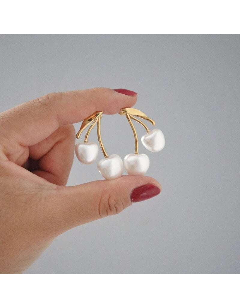 Jessa Jewelry Cherry Pearl Earrings