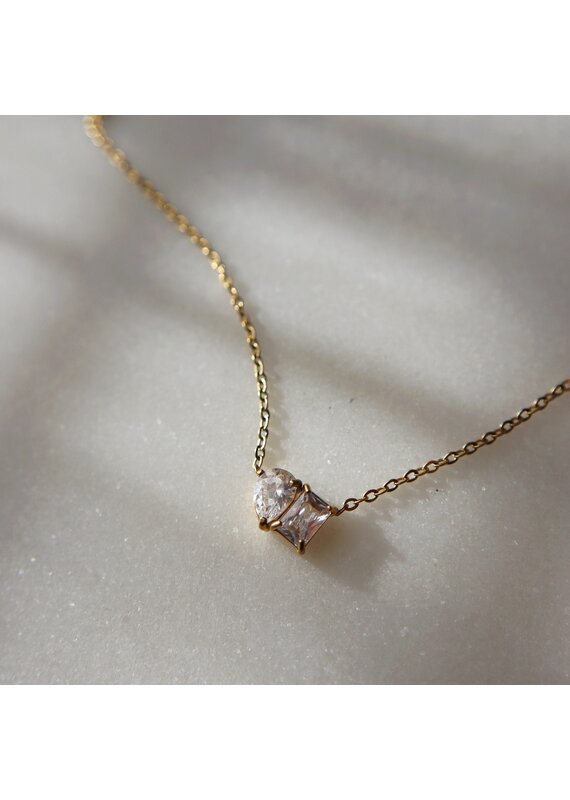 Jessa Jewelry Dainty Toi Et Moi Necklace