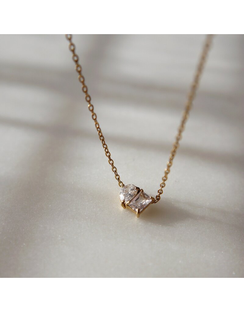 Jessa Jewelry Dainty Toi Et Moi Necklace