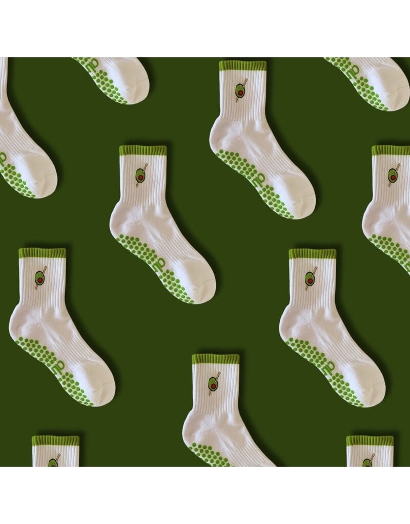 Almla Active Olive Garnish Grippy Socks