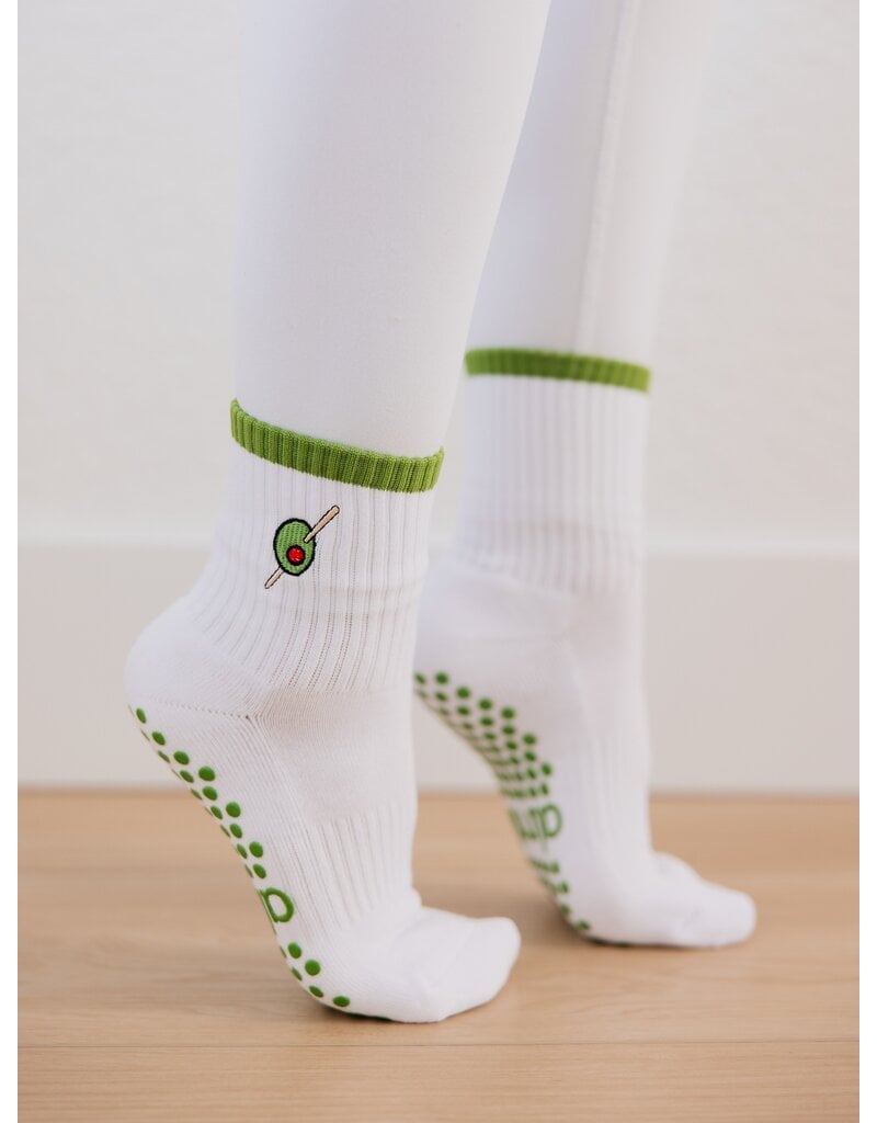 Almla Active Olive Garnish Grippy Socks