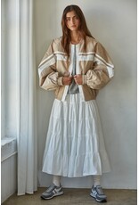 By Together Delilah Cotton Striped Bomber Jacket