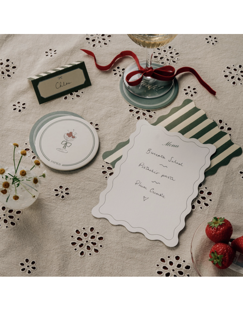 Papier Menu Cards - Set of 20