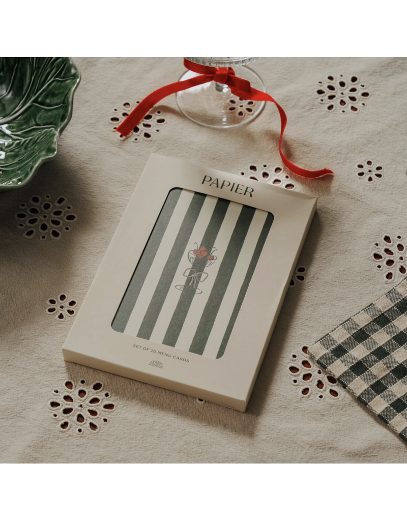 Papier Menu Cards - Set of 20