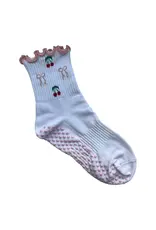 Cherries & Bows Pilates Socks