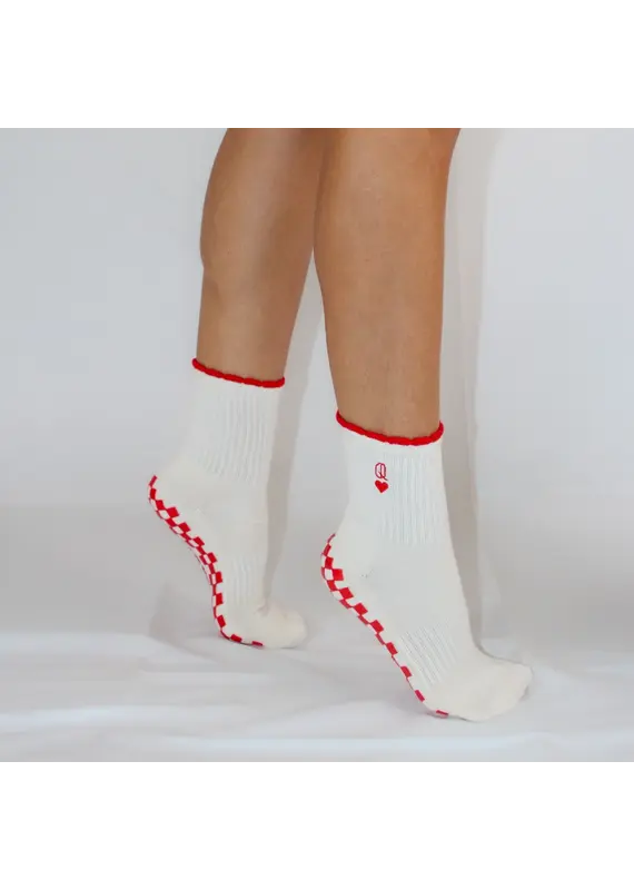 The Queen of Hearts Grippy Sock