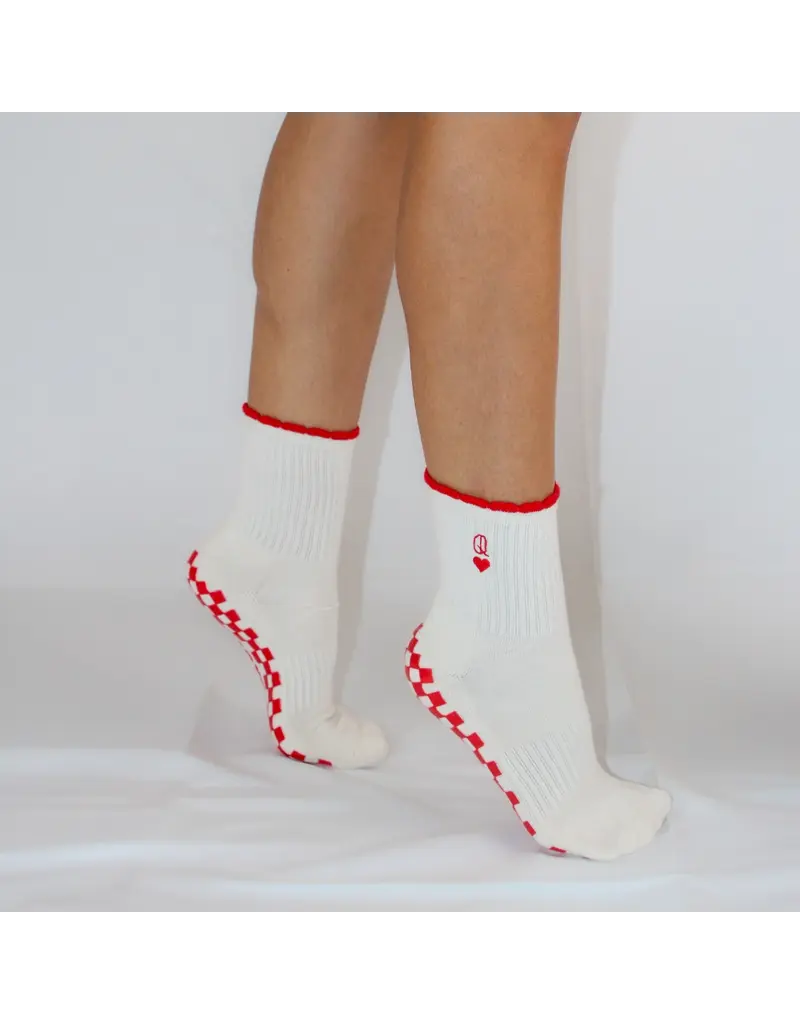 The Queen of Hearts Grippy Sock