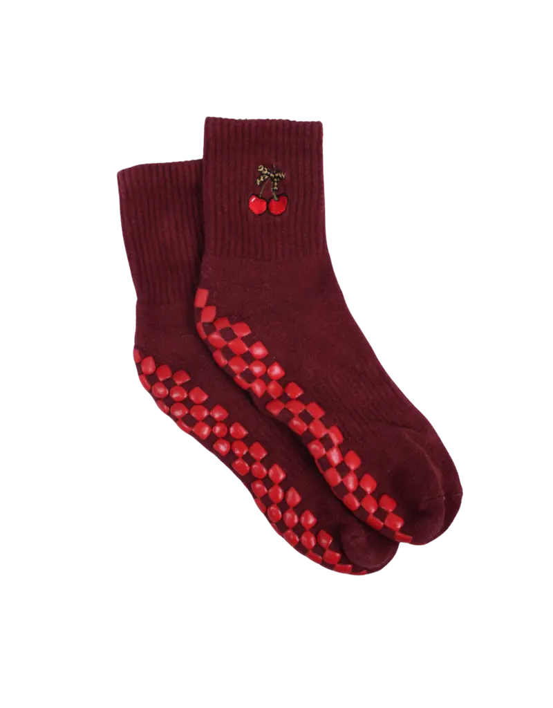 The Very Cherry Grippy Sock