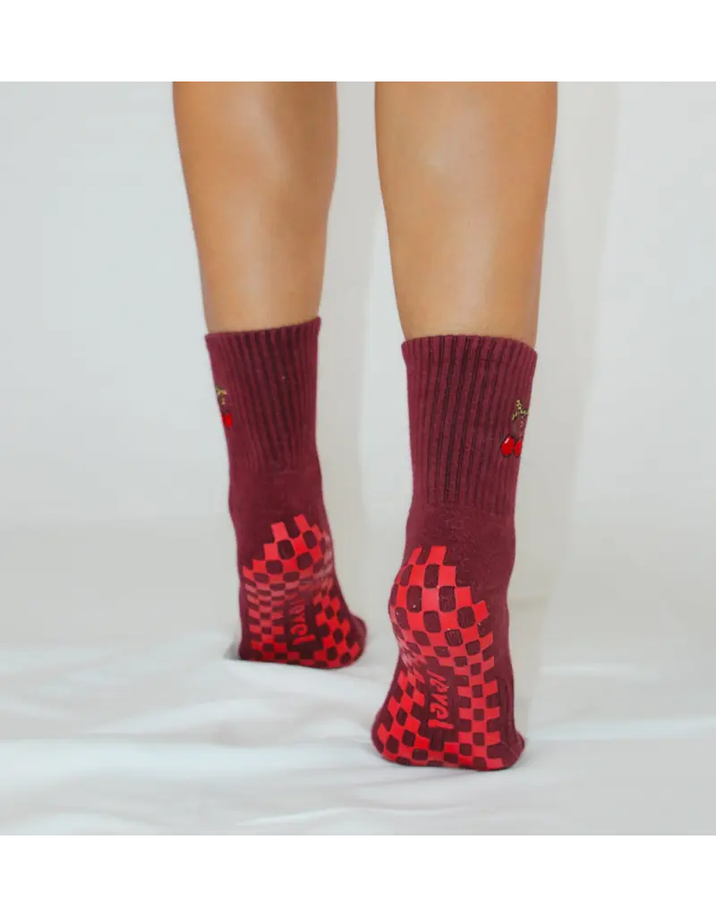 The Very Cherry Grippy Sock