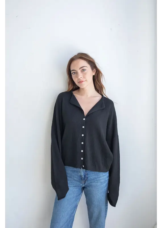Things Between Black Piper Cardigan