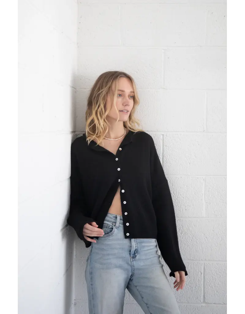 Things Between Black Piper Cardigan