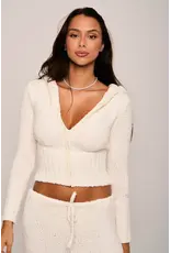 Seashell Italia Stephanie Zip Up Boucle Hoodie