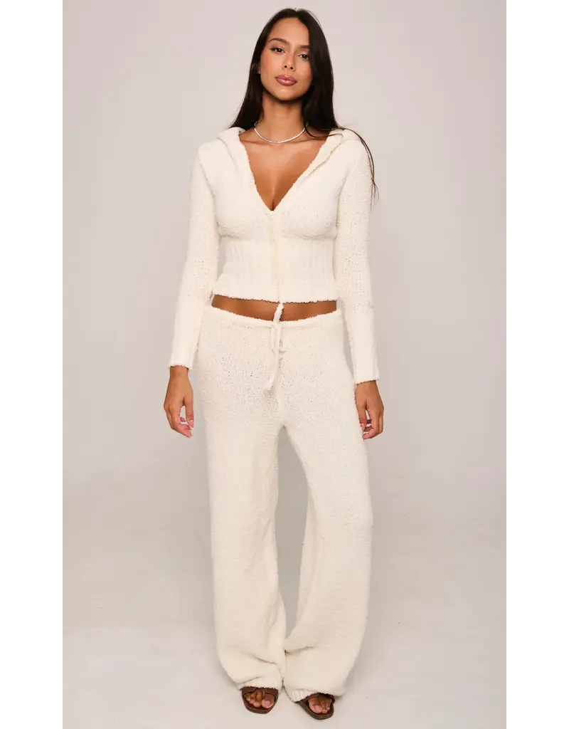 Seashell Italia Stephanie Zip Up Boucle Hoodie