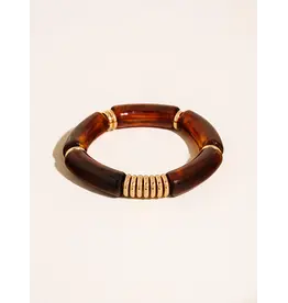 Flanerie Cove 18K Gold Non-Tarnish Chunky Resin Bangle