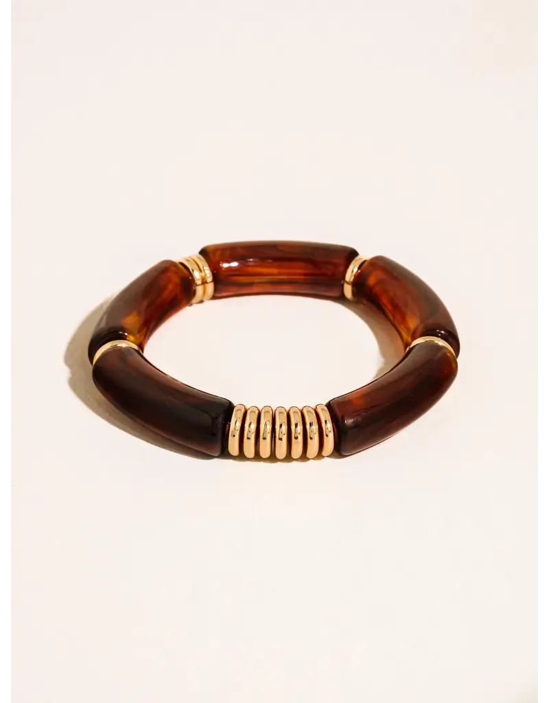 Flanerie Cove 18K Gold Non-Tarnish Chunky Resin Bangle