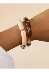 Flanerie Cove 18K Gold Non-Tarnish Chunky Resin Bangle