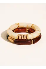 Flanerie Cove 18K Gold Non-Tarnish Chunky Resin Bangle