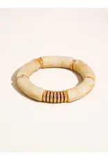 Flanerie Cove 18K Gold Non-Tarnish Chunky Resin Bangle