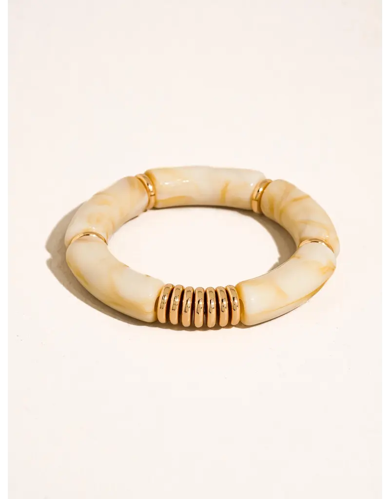 Flanerie Cove 18K Gold Non-Tarnish Chunky Resin Bangle