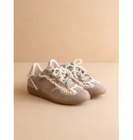 April Lace Trimmed Sneaker w/ Charms