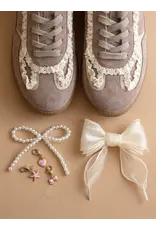 April Lace Trimmed Sneaker w/ Charms